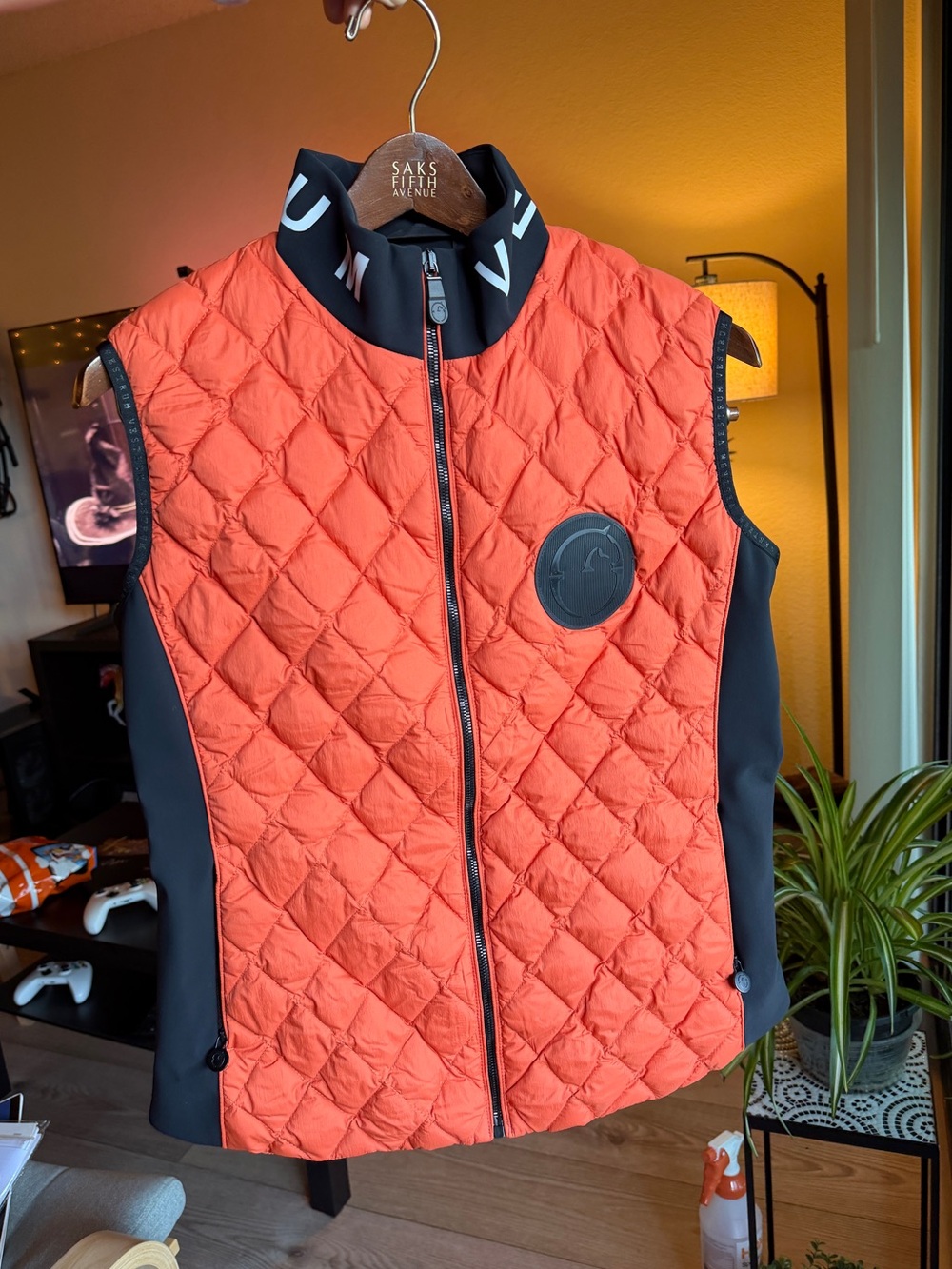 Vestrum Murcia Orange Quilted Women's equestrian riding Vest size L - Picture 1 of 16